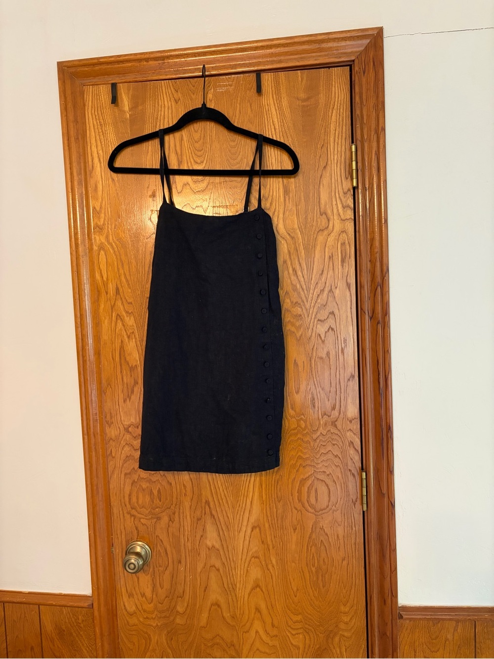 Abercrombie & Fitch Black Mini Dress with Side Buttons